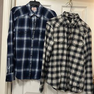 THESE HAVE SOLD- BUNDLE OF 2 Lucky Brand men’s shirts- size M